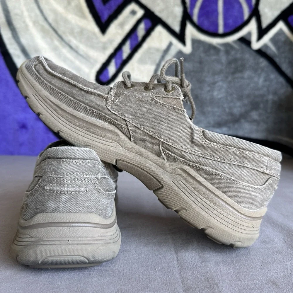Size 11 - Skechers Mens Canvas Relaxed Fit Oxfords Shoes 204011 TPE